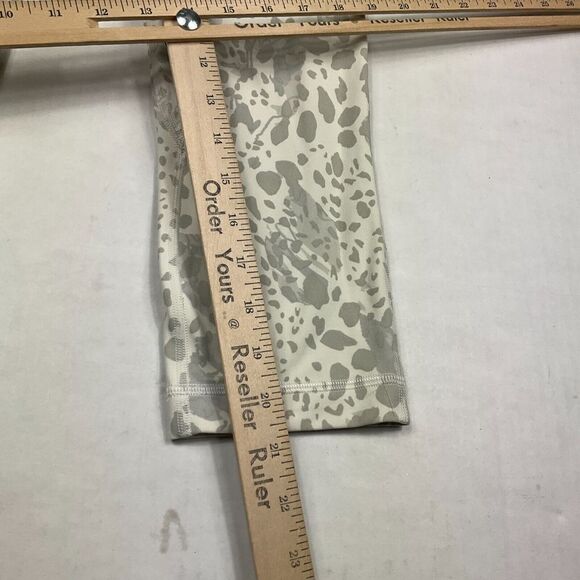 Lululemon Womens Wunder Under Cropped Leggings Printed High Rise Pull On Size 6 - Picture 3 of 12